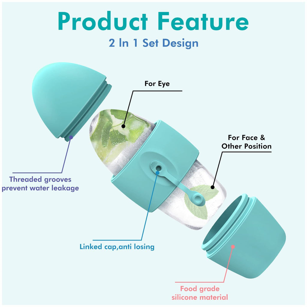 CoolGlow™ Ice Roller – Rullo Rinfrescante per il Massaggio del Viso